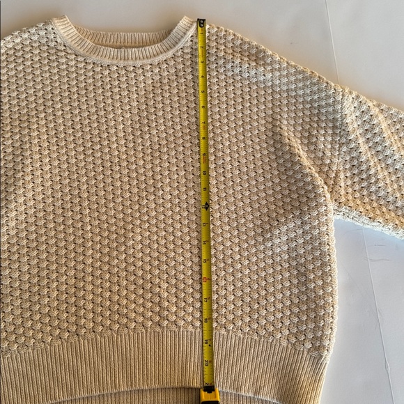 MM Lafleur pointelle Liam popcorn knit sweater, NWOT, size XL - Picture 7 of 9